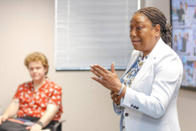 Prof Patricia Parker (UNC), sharing on the importance of collaborations with AVReQ and funding the Social Sciences.